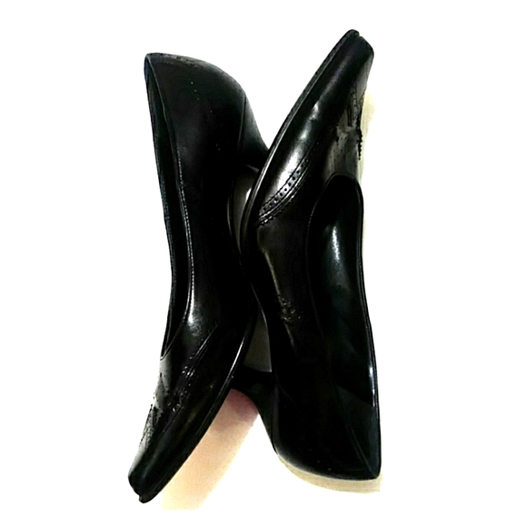 FRANCO Sarto Rogue black leather heels 7M - Picture 7 of 8